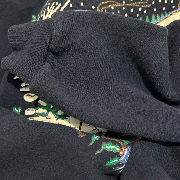Jerzees Navy Blue Christmas Crewneck - Picture 5 of 6
